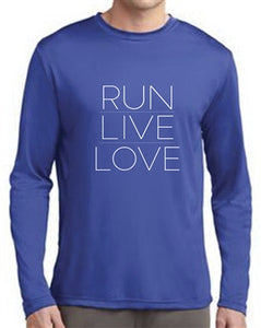 Run Live Love Running Tee (L/S; royal blue)